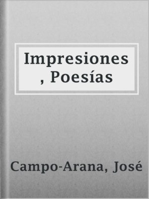 cover image of Impresiones, Poesías